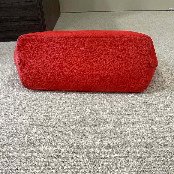 Tory Burch BRODY Liberty red/orange leather shoulder tote bag - Picture 8 of 8